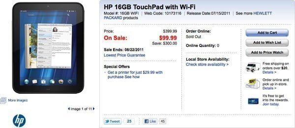 tabletele TouchPad