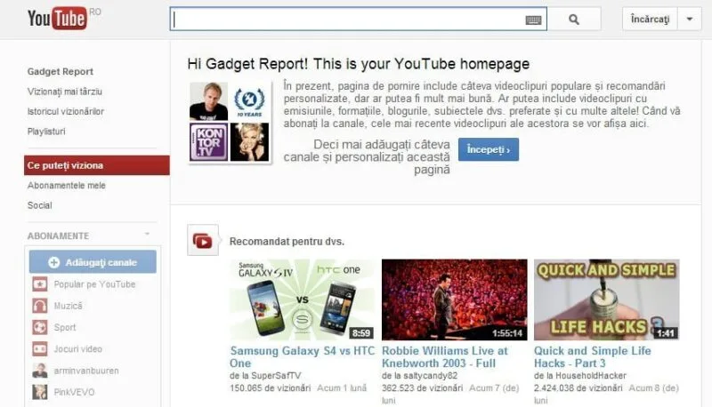 Youtube Romania VIDEO