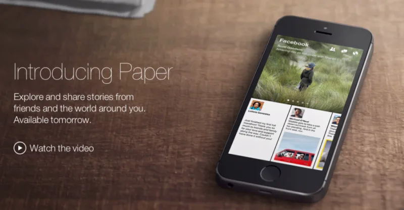 facebook paper