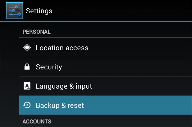 resetezi telefonul
