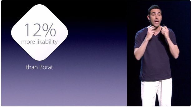Sacha Baron Cohen parodiaza Apple