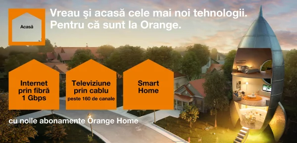 Orange Home Orange Home. Providerul oferă, în premieră, internet şi TV pe fibră optică