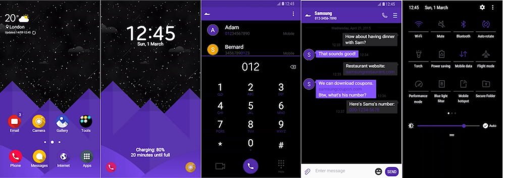 Samsung Galaxy Theme Soni Bora UI