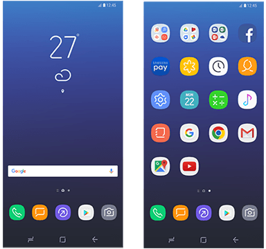 Samsung Galaxy S8 launcher