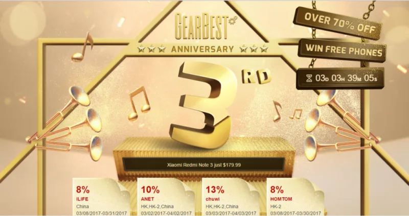 Gearbest 3rd Anniversary