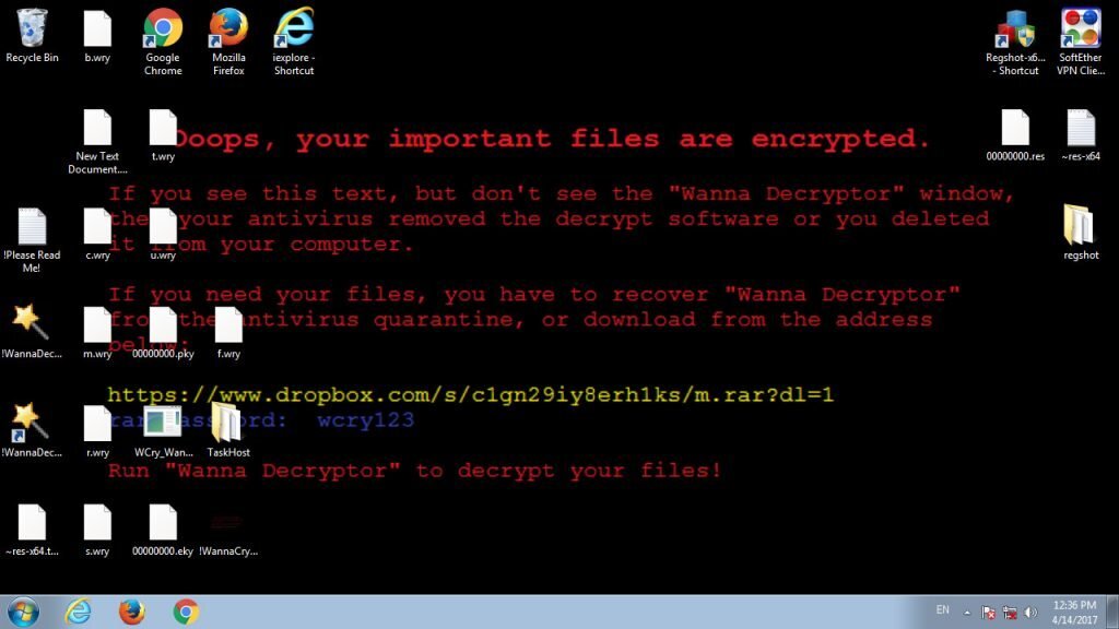 Cum arata WannaCryptor