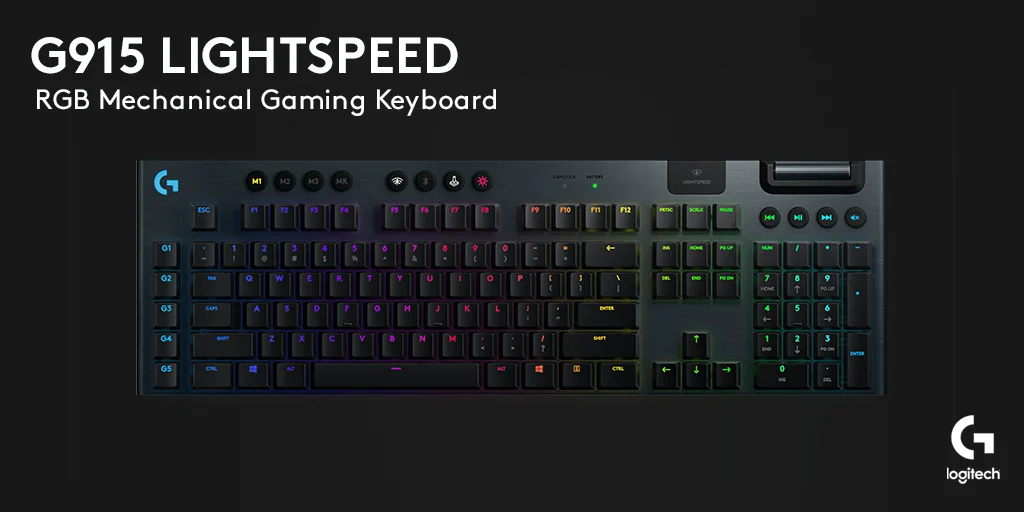Logitech G lansează două noi tastaturi de gaming – G915 și G815