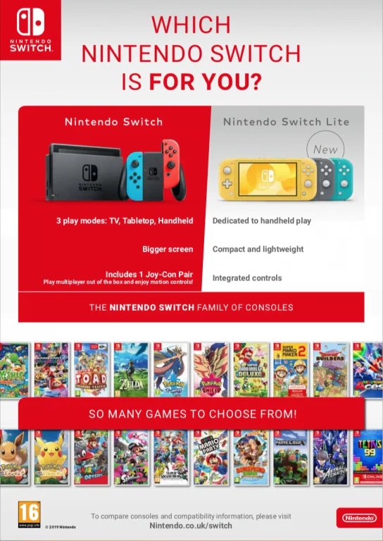 Switch Lite comparison KV