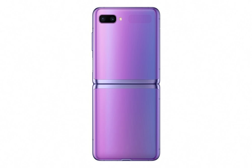 Galaxy Z Flip — Imagine 3 Galaxy z flip open back purple mirror