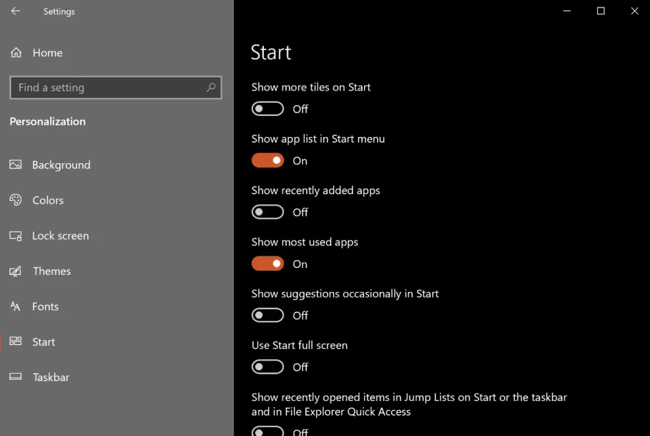 Sugestii windows 10