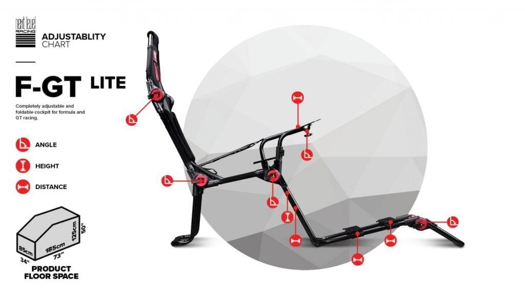 F-GT Lite — Imagine 2 Next Level Racing⌐ F GT Lite Formula and GT Foldable Simulator Cockpit 11