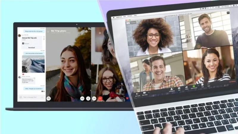 Skype decât Zoom