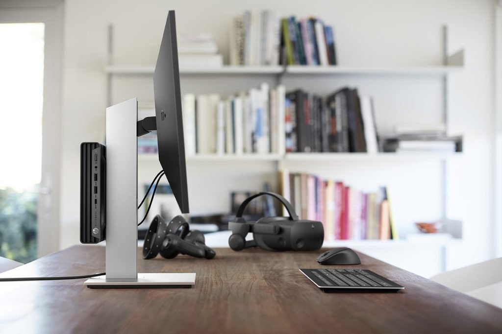 HP EliteDesk 805 G6 Desktop Mini PC Workspace 2