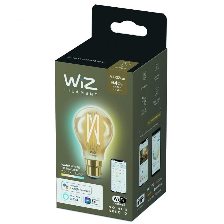 becuri inteligente — Imagine 3 Wiz filament a60 amber