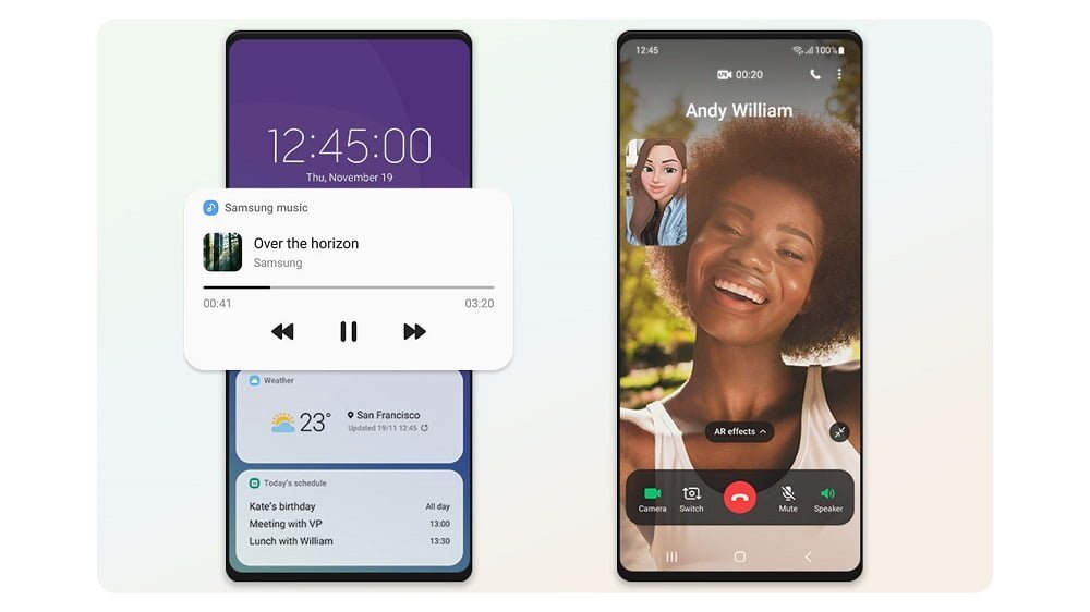 4. One UI 3 video call