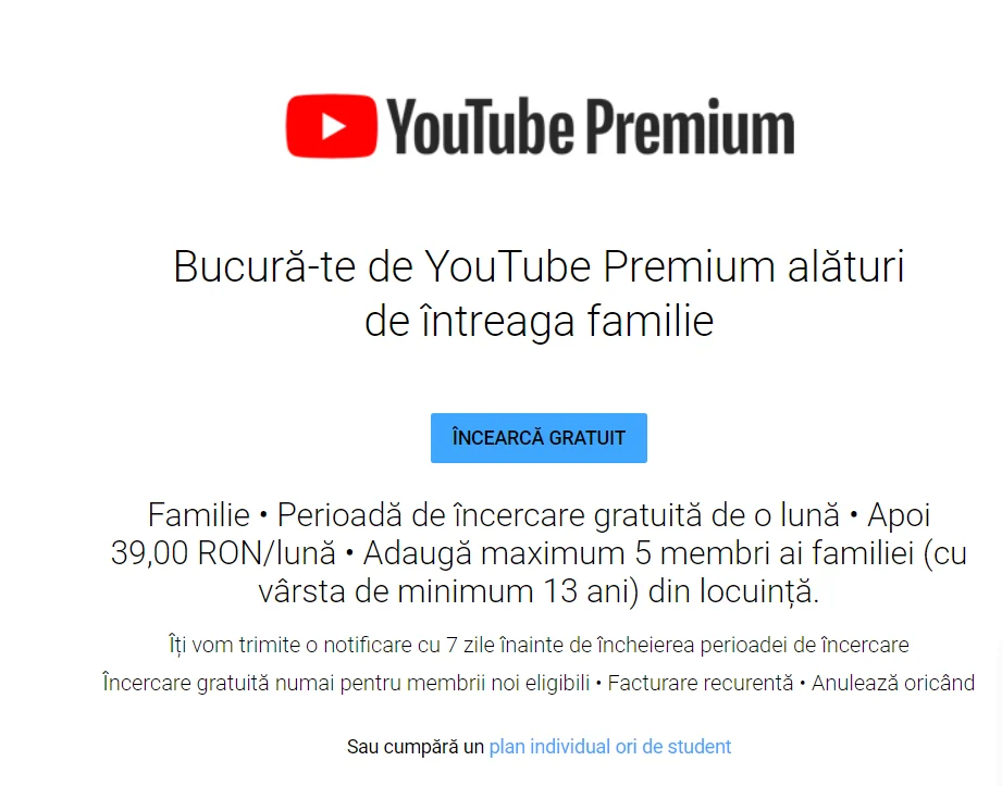 YouTube Premium — Imagine 4