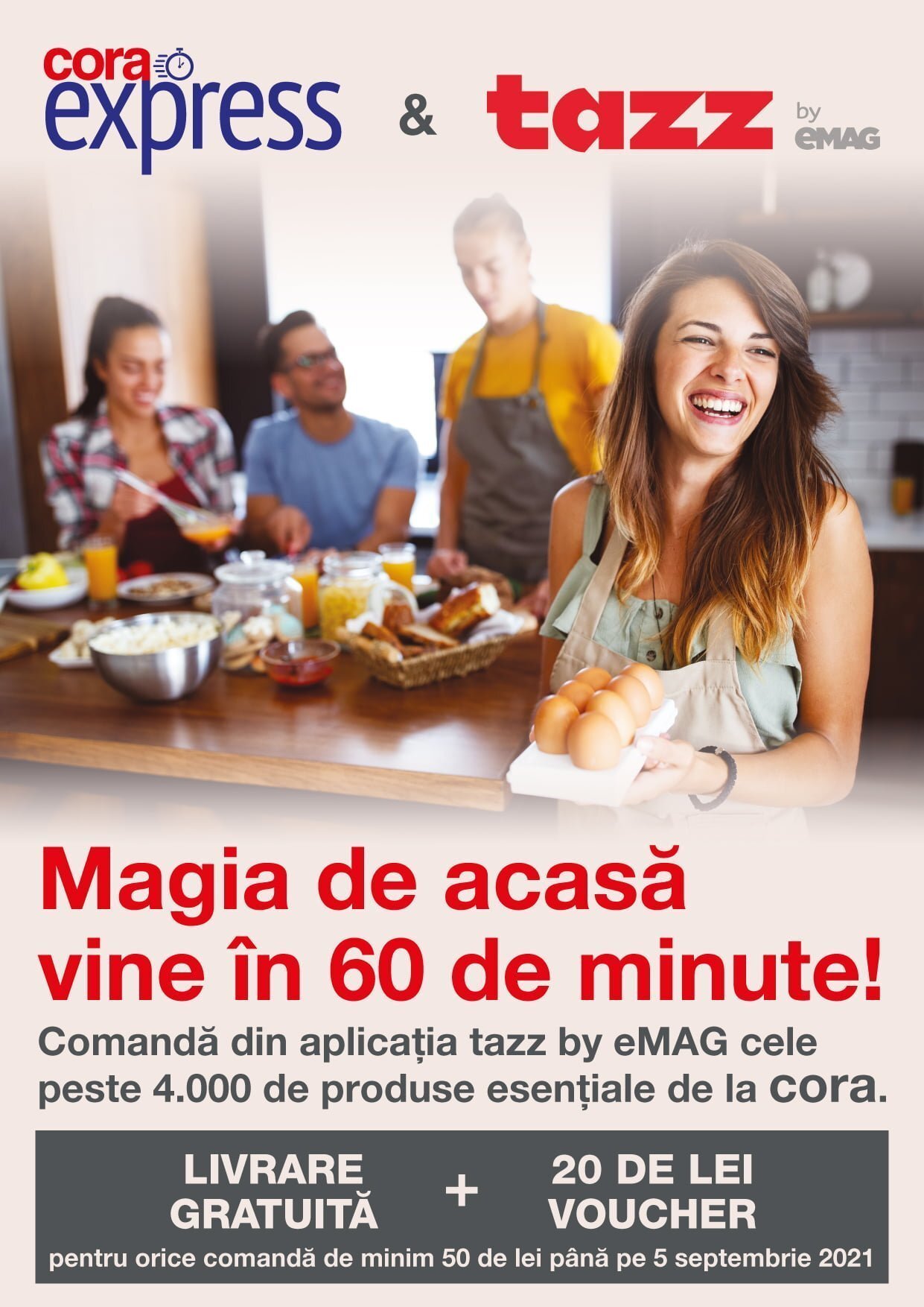 Tazz livrează și comenzile din Cora