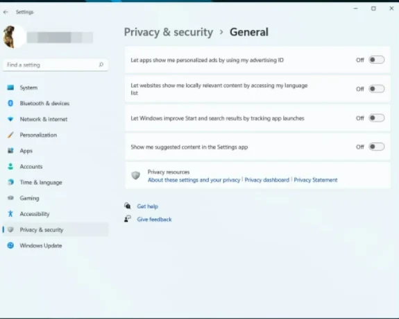 setări Windows 11 — Imagine 2