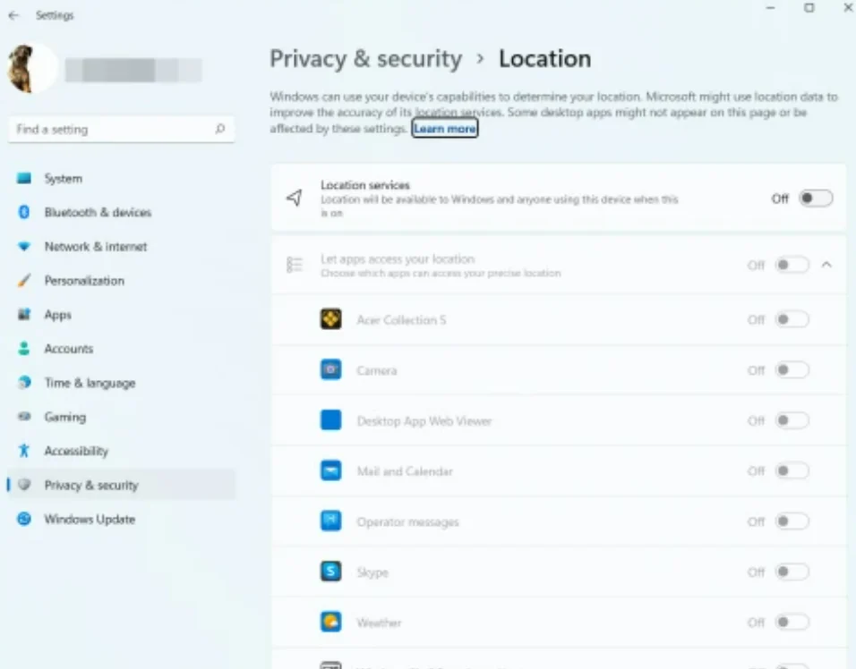 setări Windows 11 — Imagine 4