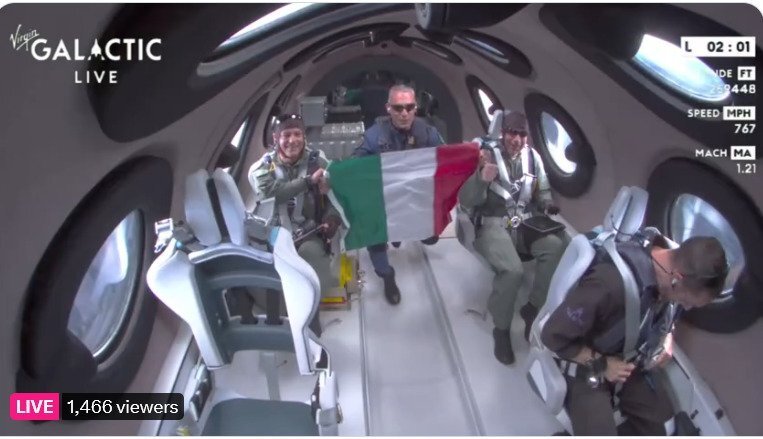 Virgin Galactic Italian flag