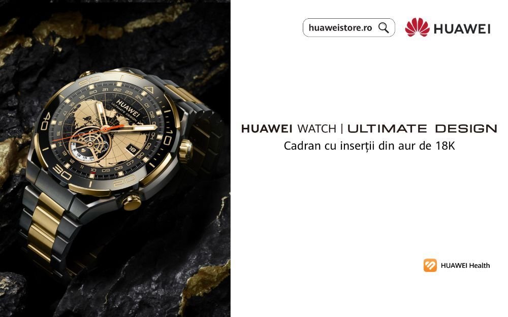 Huawei lansează în România un smartwatch placat cu aur