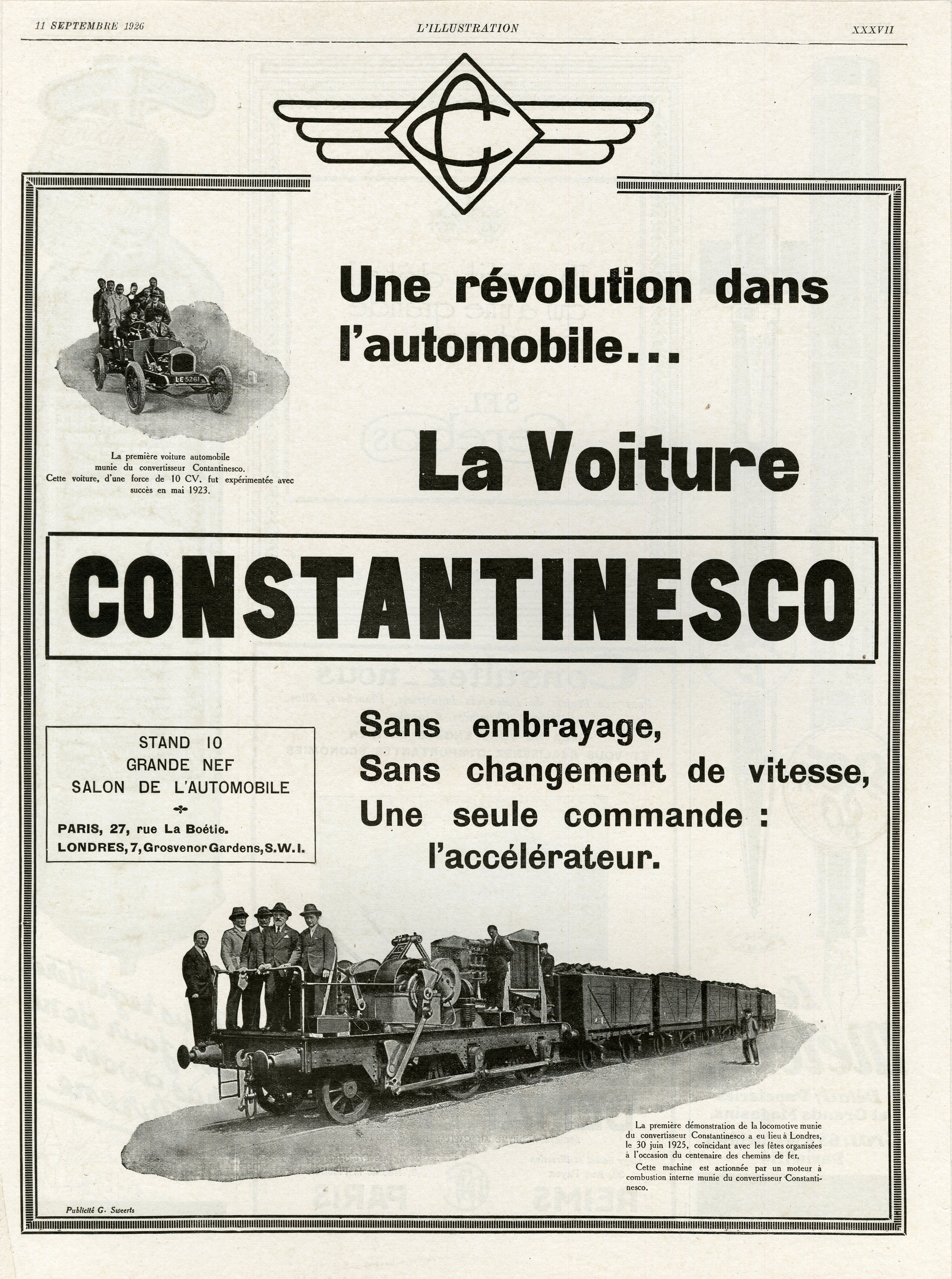 La Voiture Constantinesco Povestea „La Voiture Constantinesco”. Mașina cu cutie automată inventată în 1926 de un român
