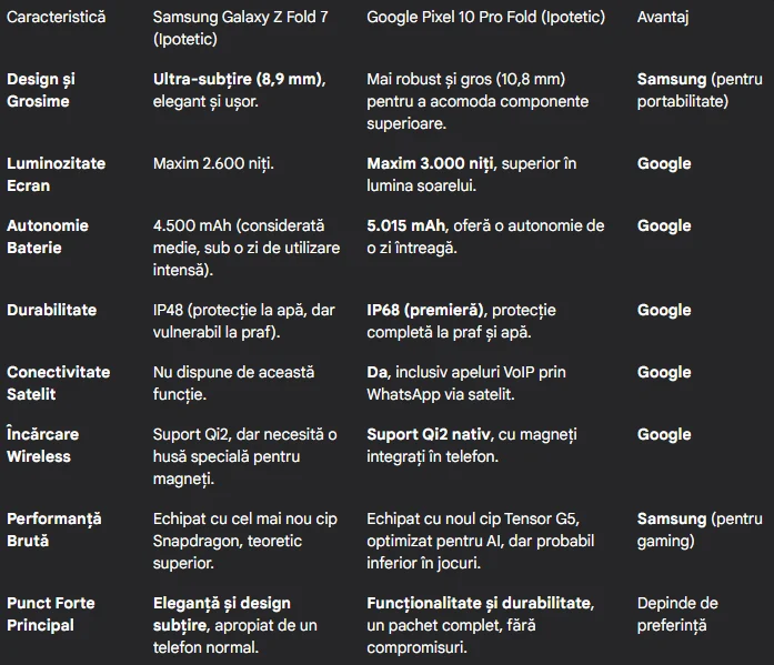 Războiul pliabilelor: Deși mai subțire, Samsung Galaxy Z Fold 7 este învins de Google Pixel 10 Pro Fold. Iată cele 5 motive cheie