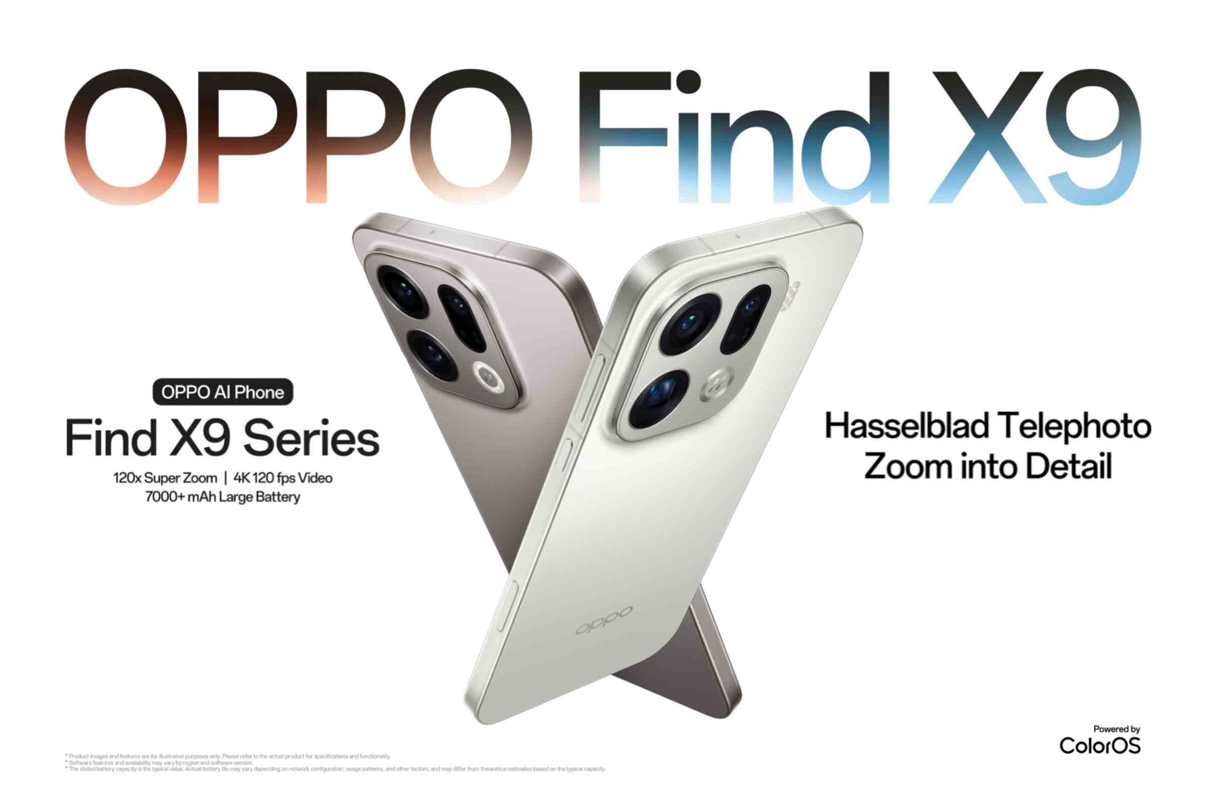 OPPO lansează Seria Find X9, cu camera telefoto Hasselblad de 200 MP și baterie de 7500 mAh
