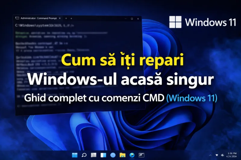 Ghid complet comenzi CMD pentru reparare Windows acasa