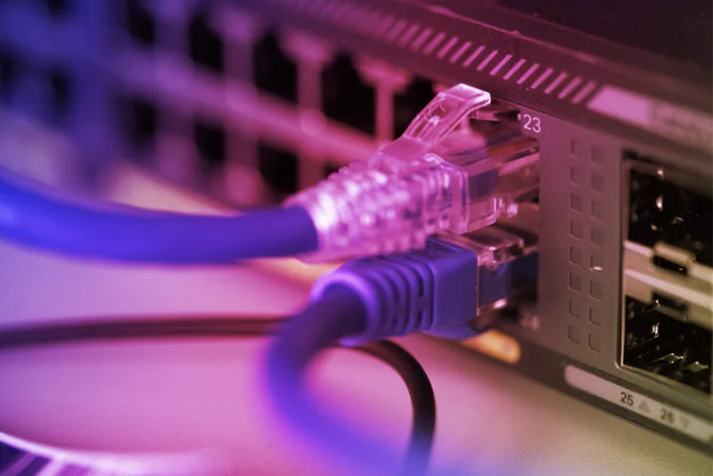 Close up port rj45 connect switch device network 03 17 14 31 08 utc