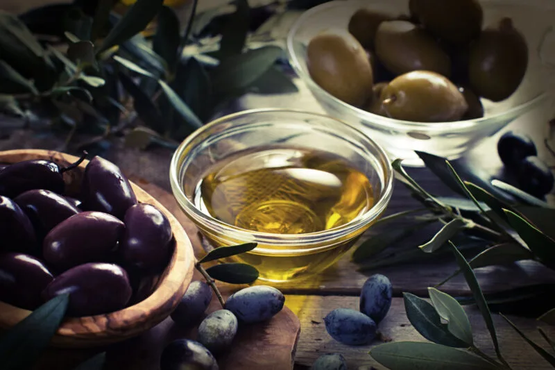Olive oil and olives retro styled 03 16 02 10 11 utc