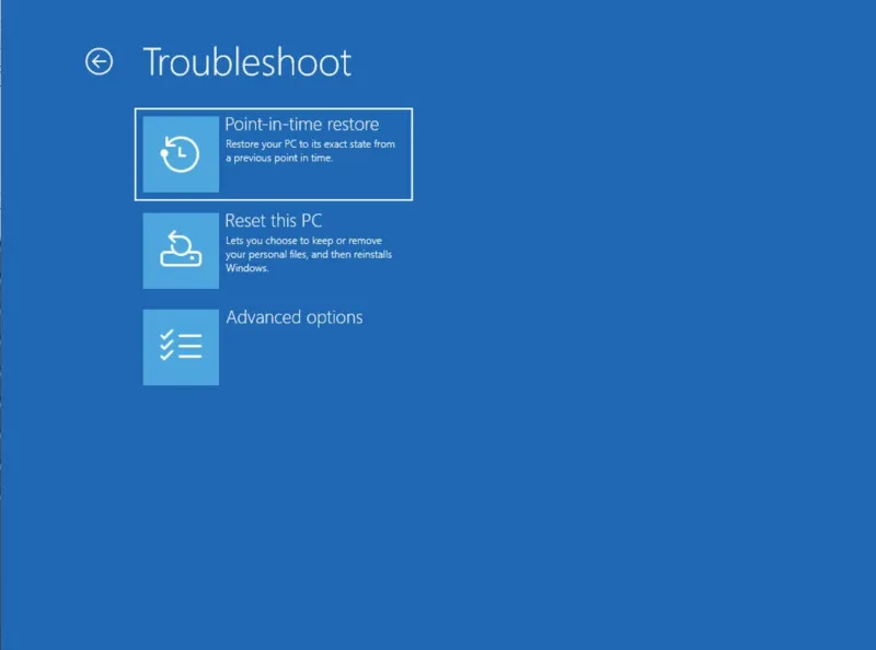 Point-in-Time Restore