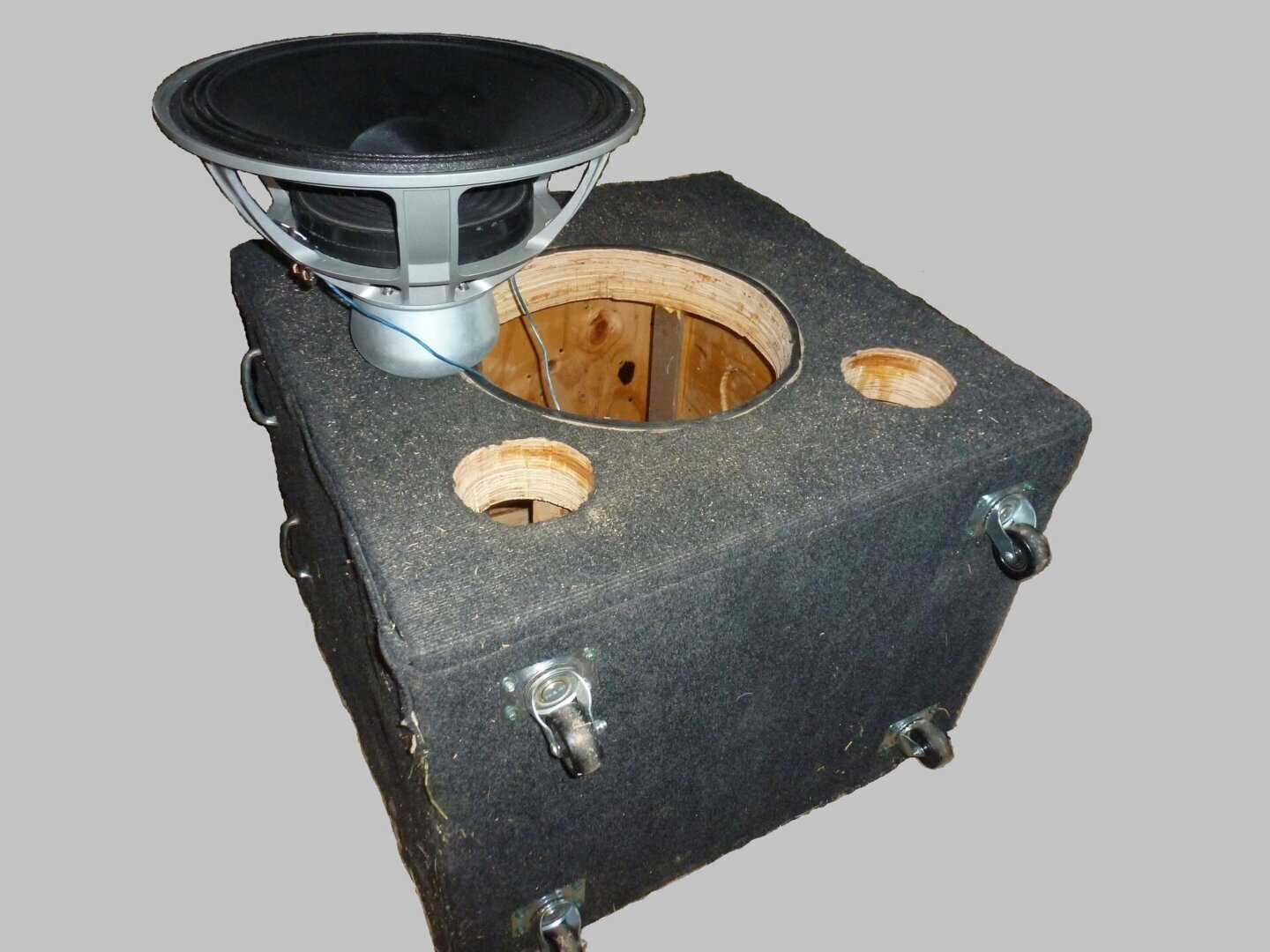 Difuzor de subwoofer scos din carcasă, ilustrare pentru dimensiunea subwooferului și rolul diametrului conului