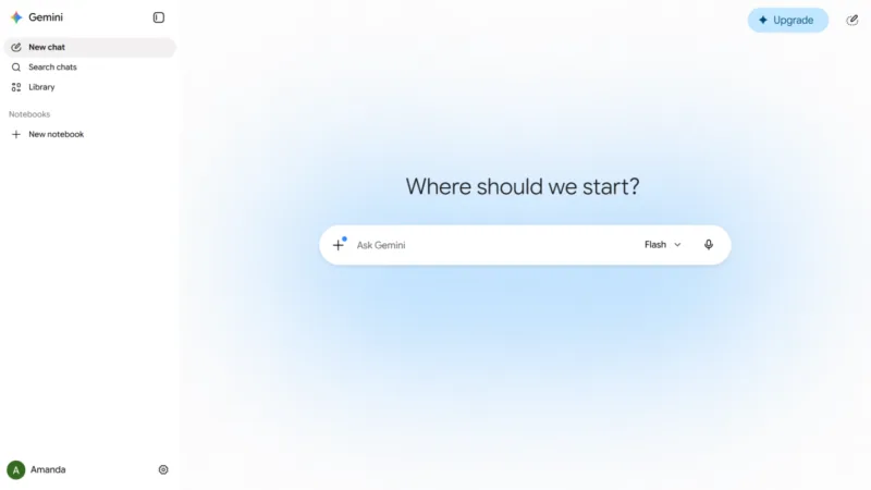 Captură de ecran cu interfața aplicației Google Gemini din 2026