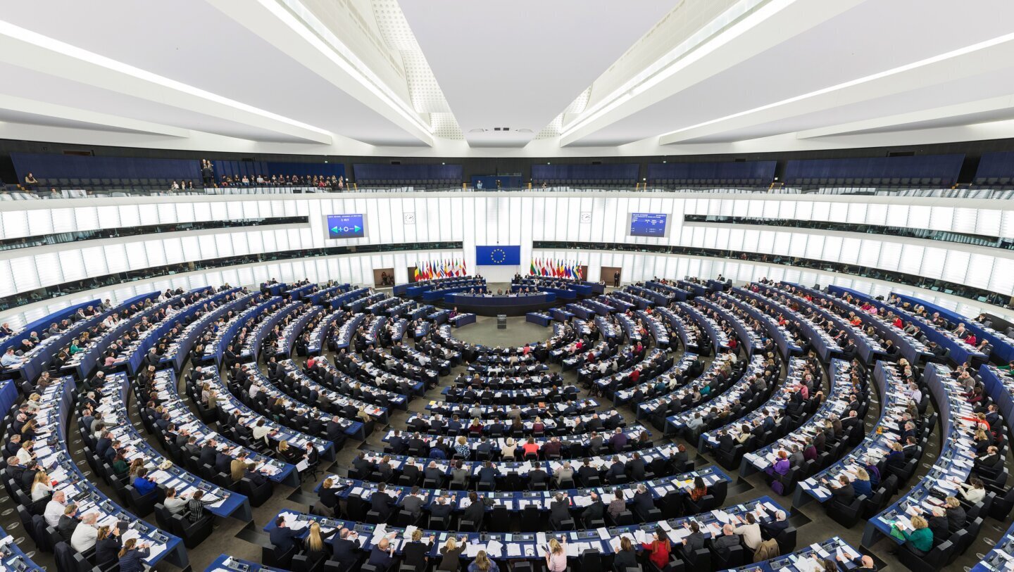 Hemiciclul Parlamentului European din Strasbourg, unde a fost adoptat AI Act