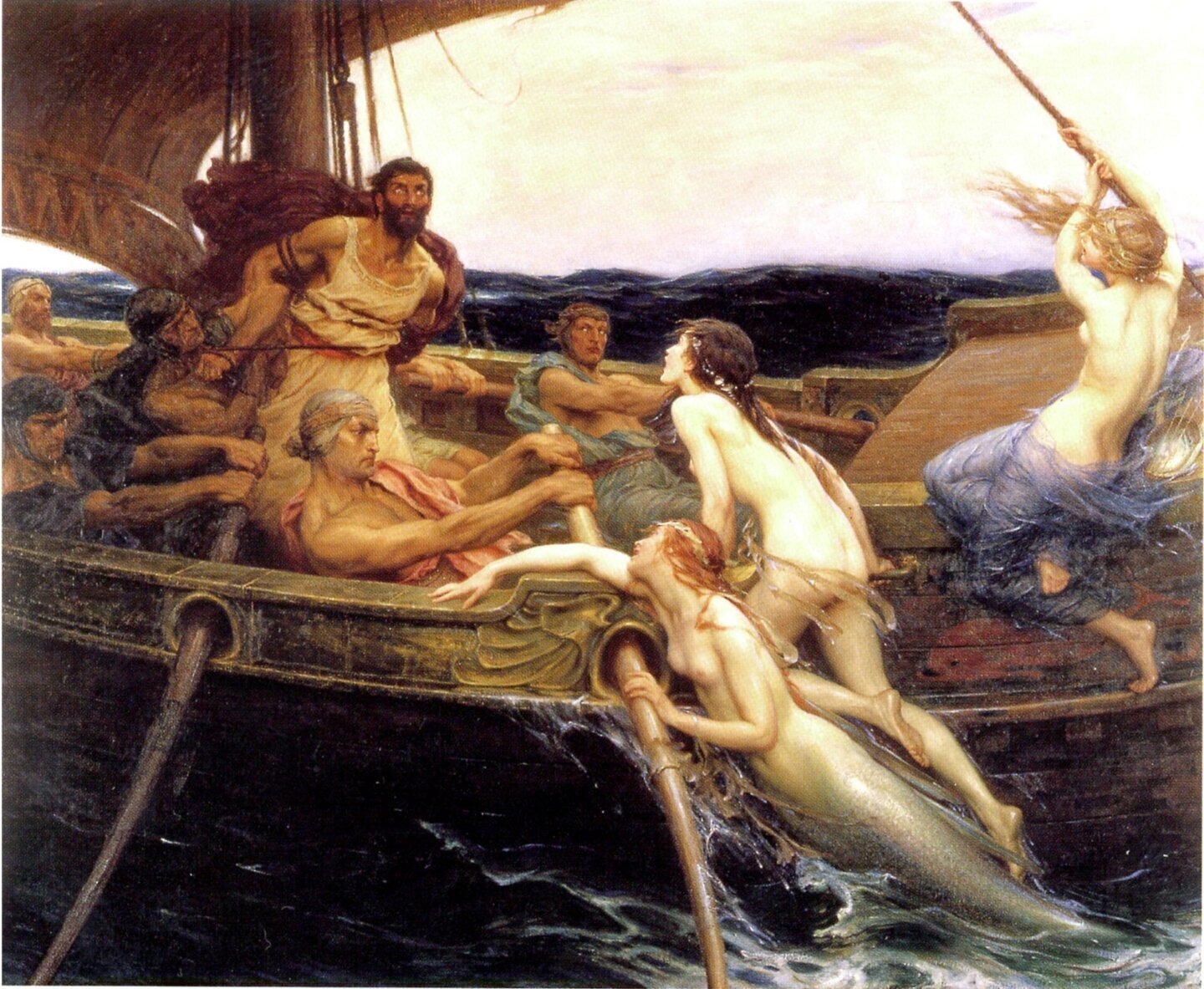 Ulise legat de catarg în fața sirenelor, sursa de inspirație pentru The Odyssey