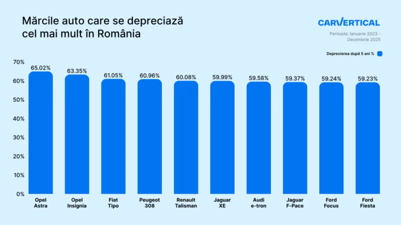 Marcile auto care se depreciaza cel mai mult in Romania